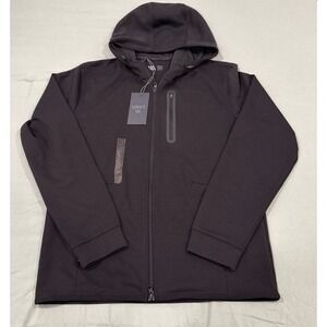 NWT Mens VRST Pinnacle Fleece Black Full-Zip Moisture Wicking Hooded Jacket - SM